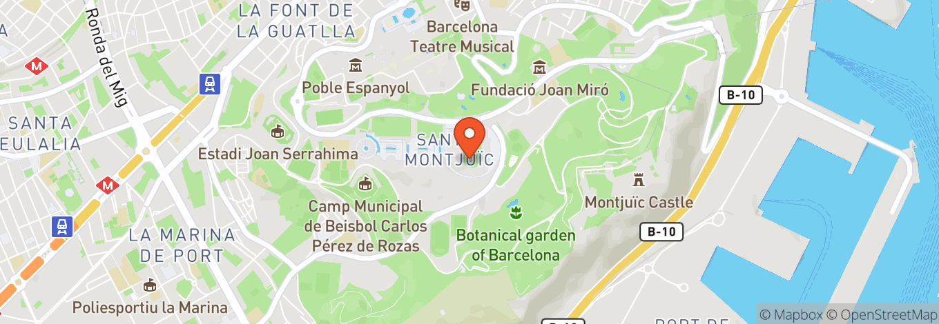 Map of Estadi Olímpic Lluís Companys