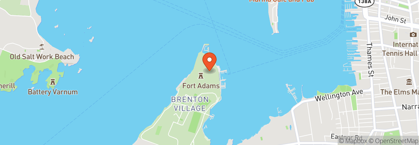 Map of Fort Adams State Park