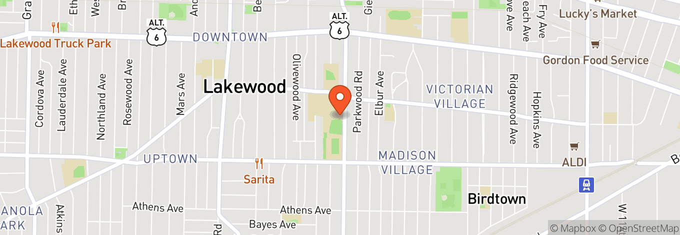 Map of Lakewood Civic Auditorium