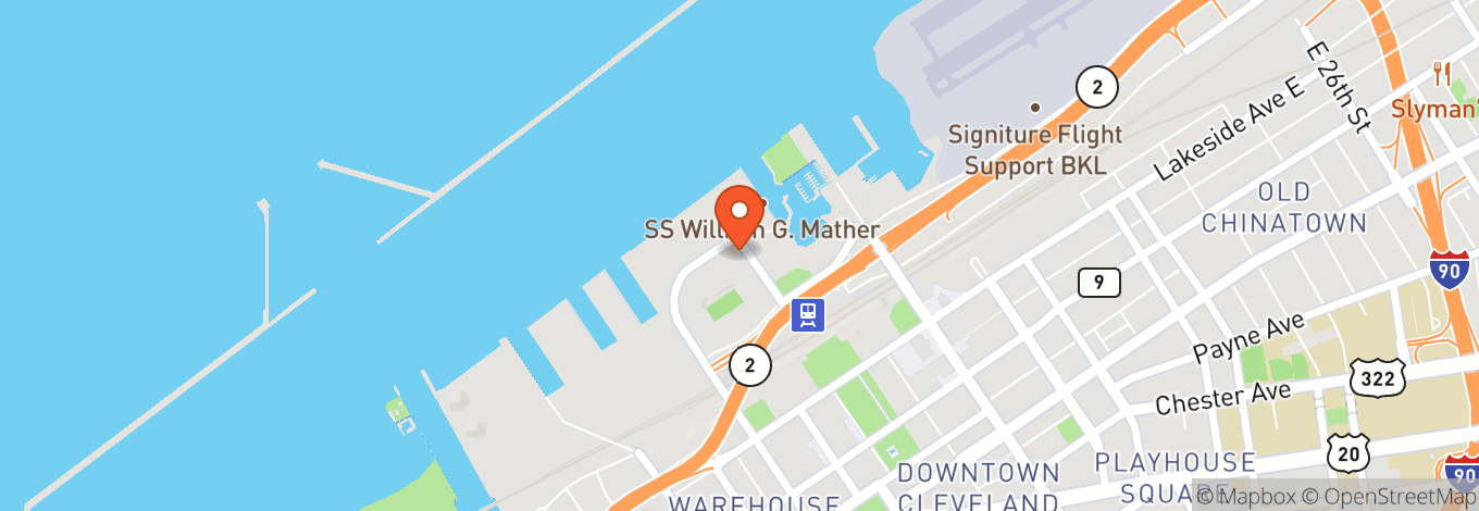 Map of Huntington Bank Field