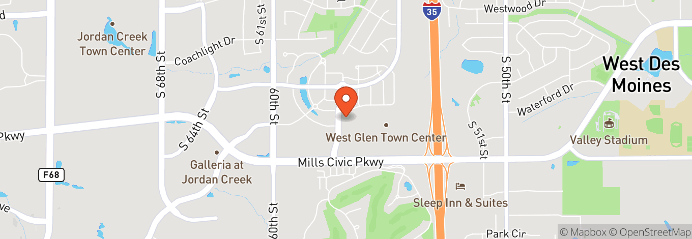 Map of Des Moines Funny Bone
