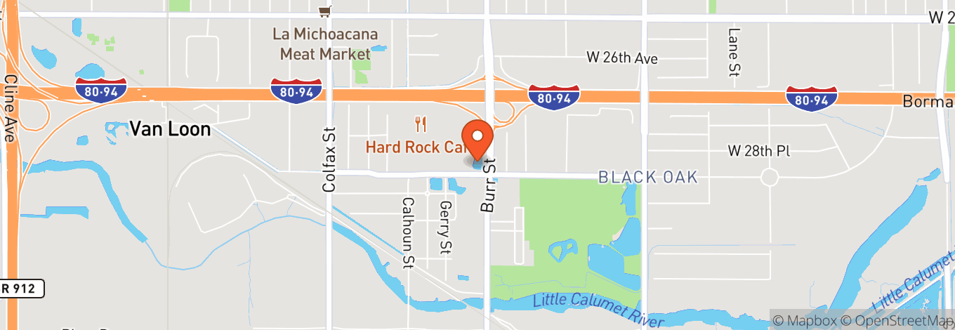 Map of Hard Rock Live Northern Indiana