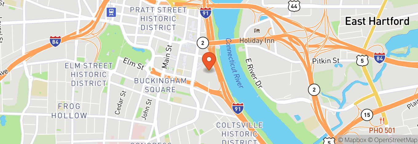 Map of Connecticut Convention Center