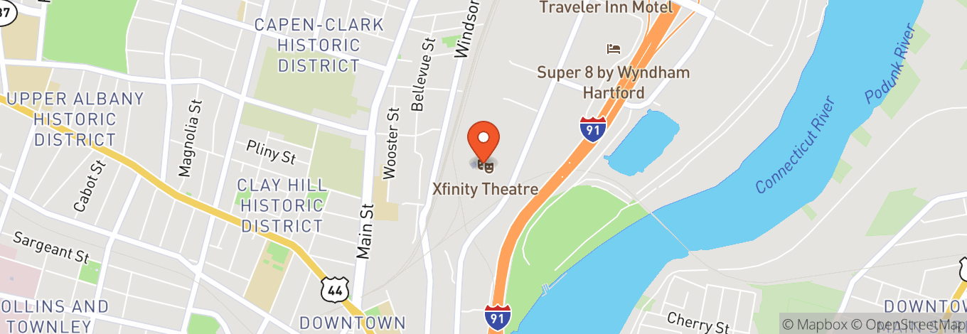 Map of Xfinity Theatre