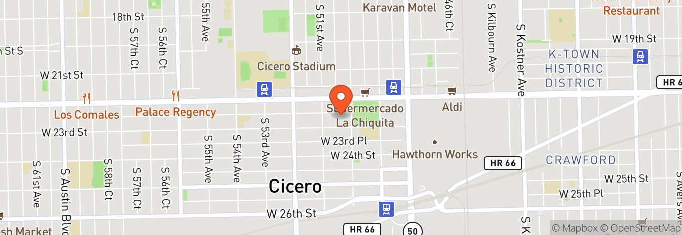 Map of Cicero Stadium