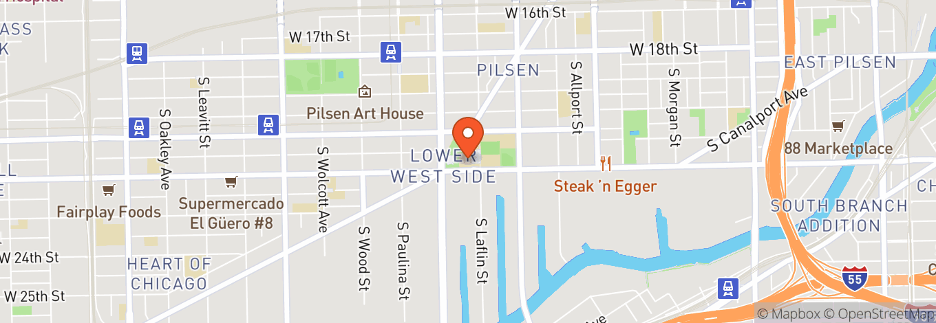 Map of Benito Juarez Community Academy
