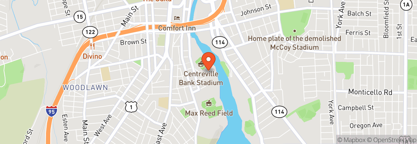 Map of Centreville Bank Stadium