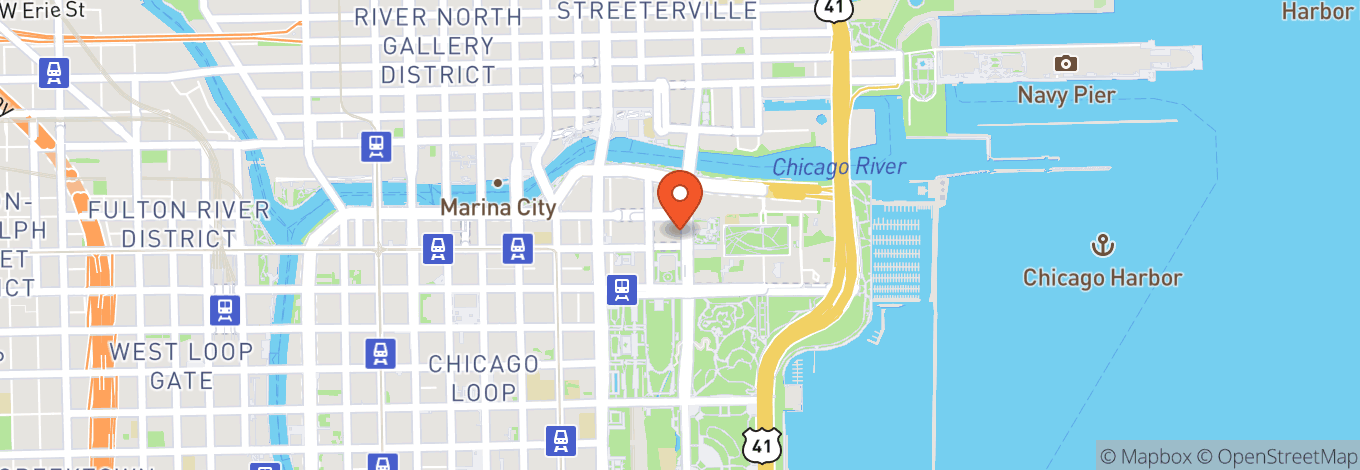 Map of Fairmont Chicago Millennium Park