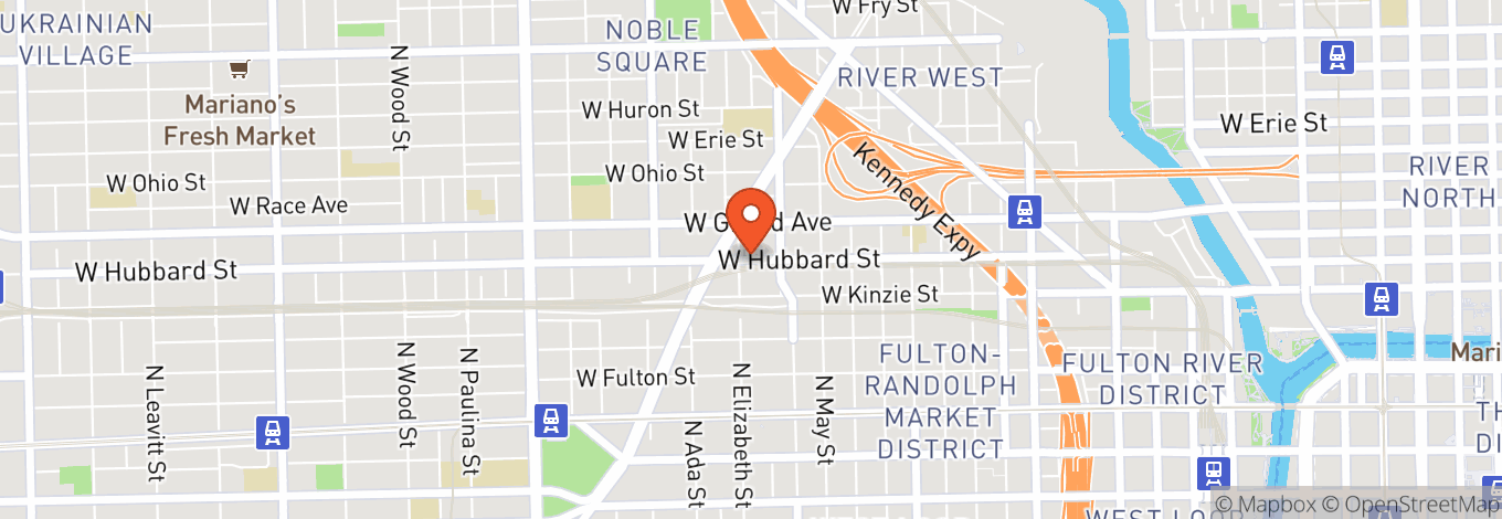 Map of West Hubbard Street
