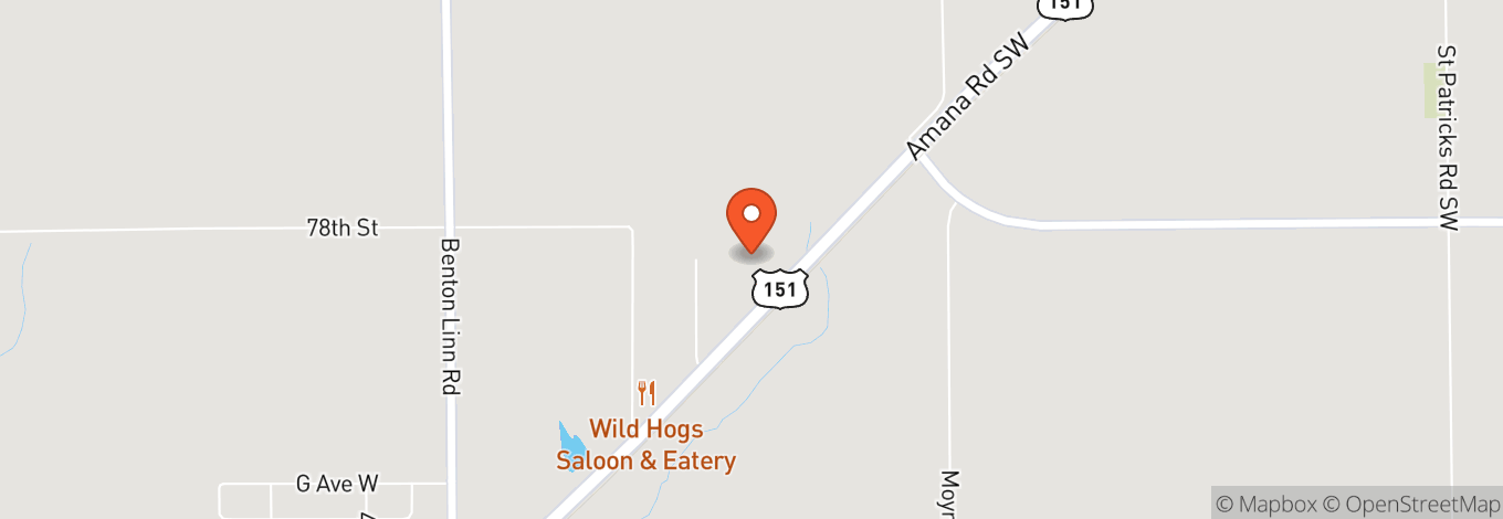 Map of Wild Hogs Saloon & Eatery