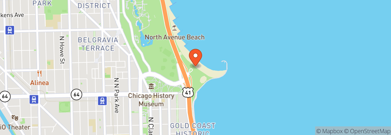 Map of North Avenue Beach