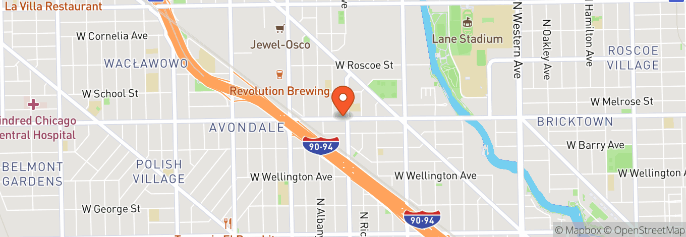Map of Chicago's Bricktown