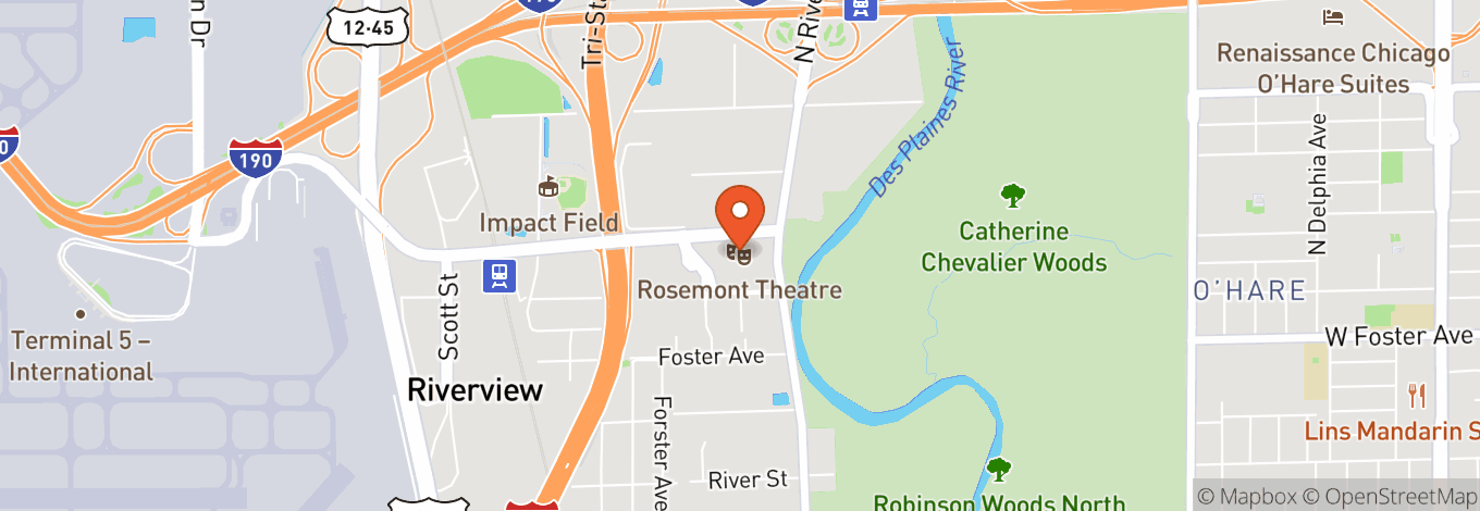 Map of Rosemont Theatre