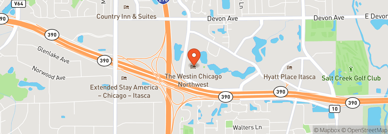 Map of The Westin Chicago Northwest