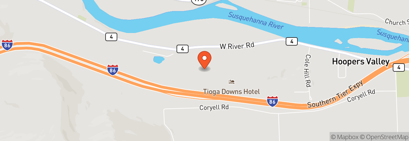 Map of Tioga Downs