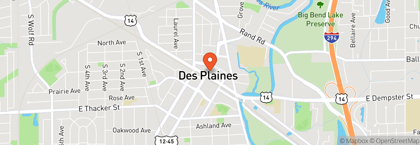 Map of Des Plaines Theatre
