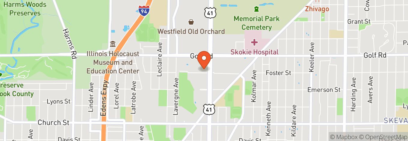 Map of North Theatre at North Shore Center for the Performing Arts     