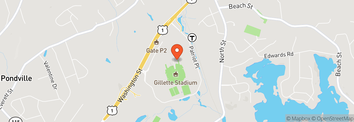 Map of Gillette Stadium