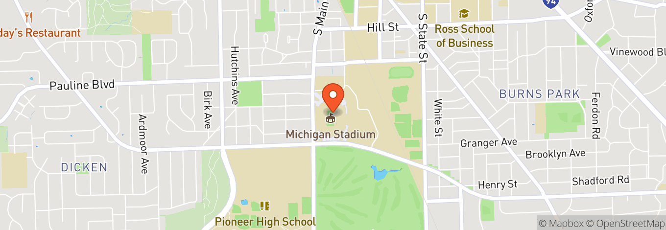 Map of Michigan Stadium (The Big House)