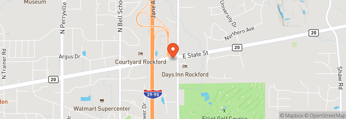 Map of Hard Rock Live Rockford