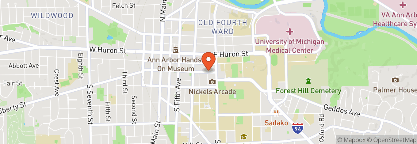 Map of Michigan Theater