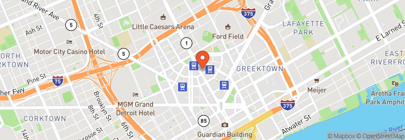 Map of Muscle Men Male Strip Club - Detroit