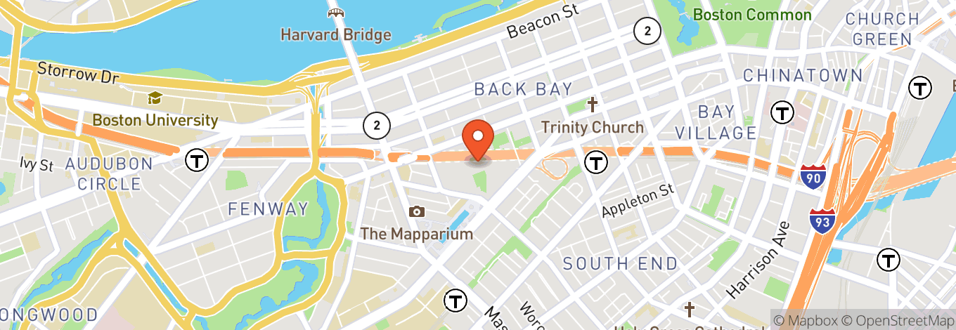 Map of Sun Sets at View Boston