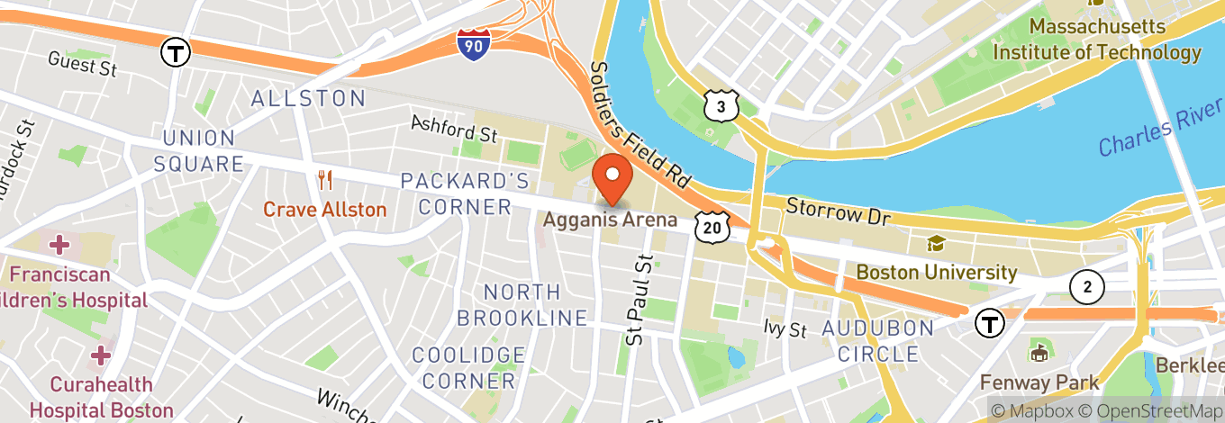 Map of Agganis Arena