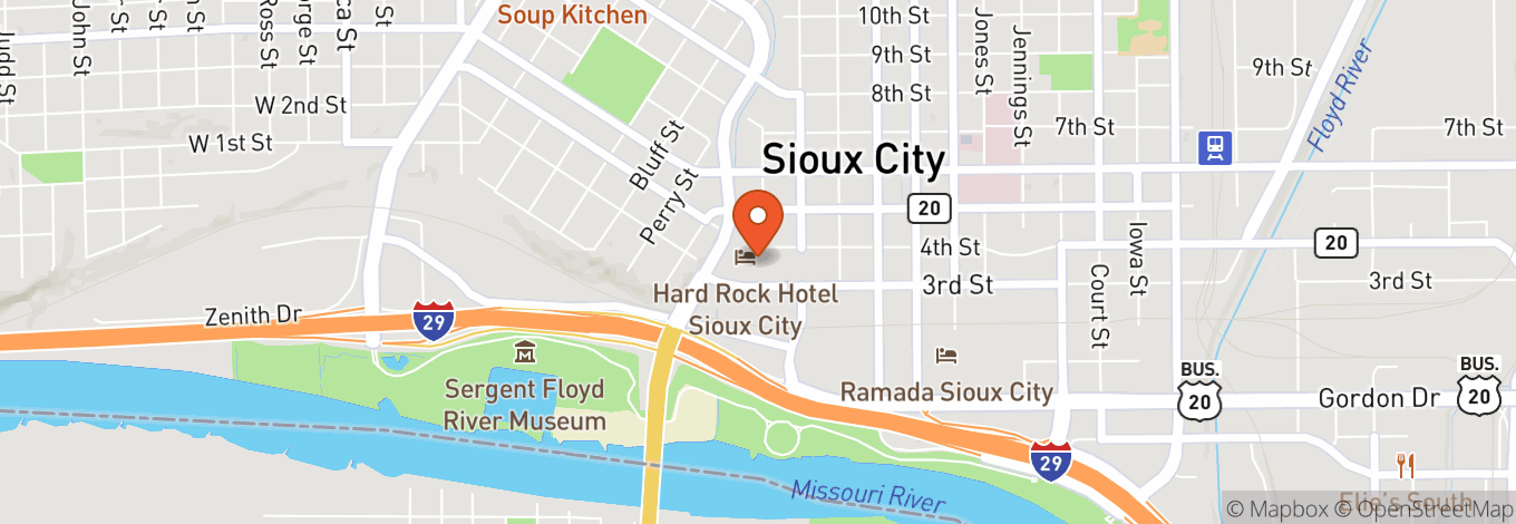 Map of Anthem - Hard Rock Hotel & Casino Sioux City