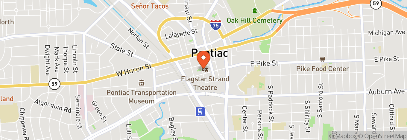 Map of Flagstar Strand Theatre for the Performing Arts