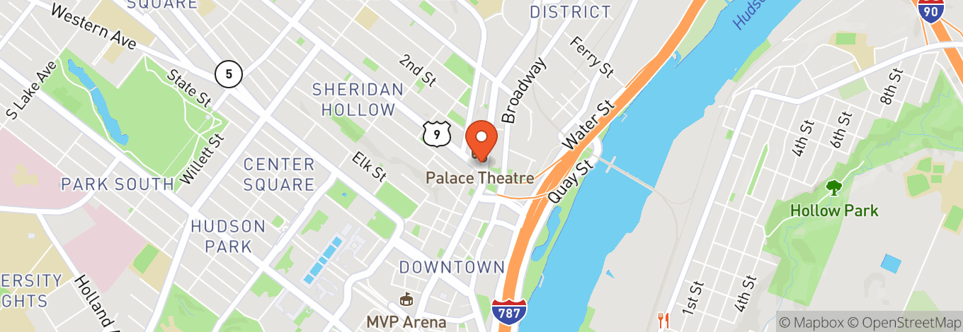 Map of The Palace Theatre Albany