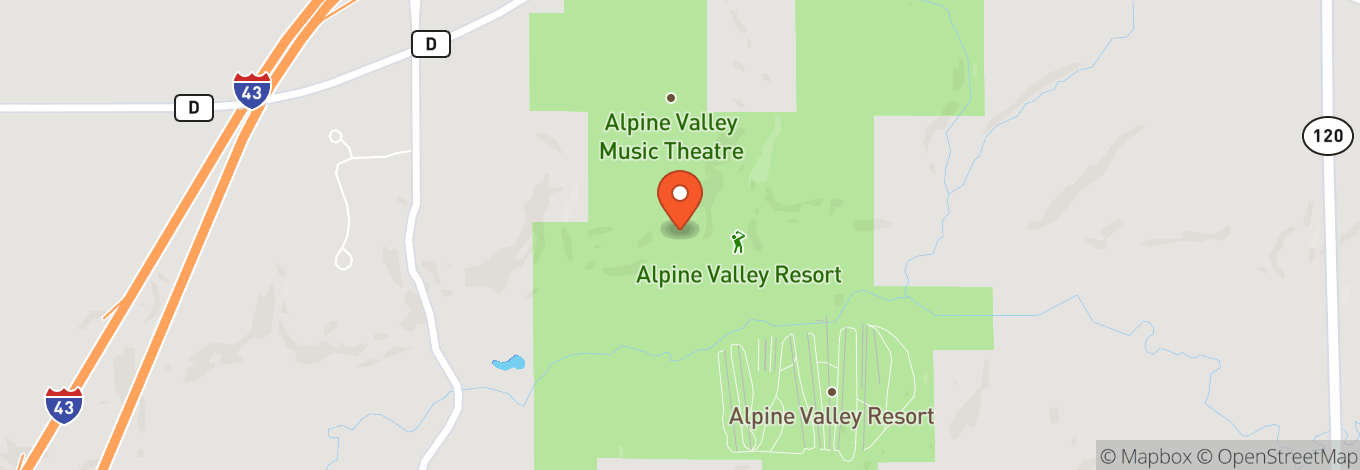 Map of Alpine Valley Music Theatre