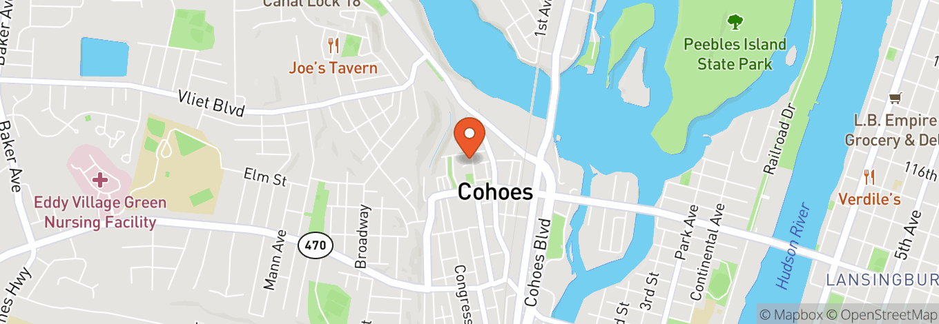 Map of Cohoes Music Hall