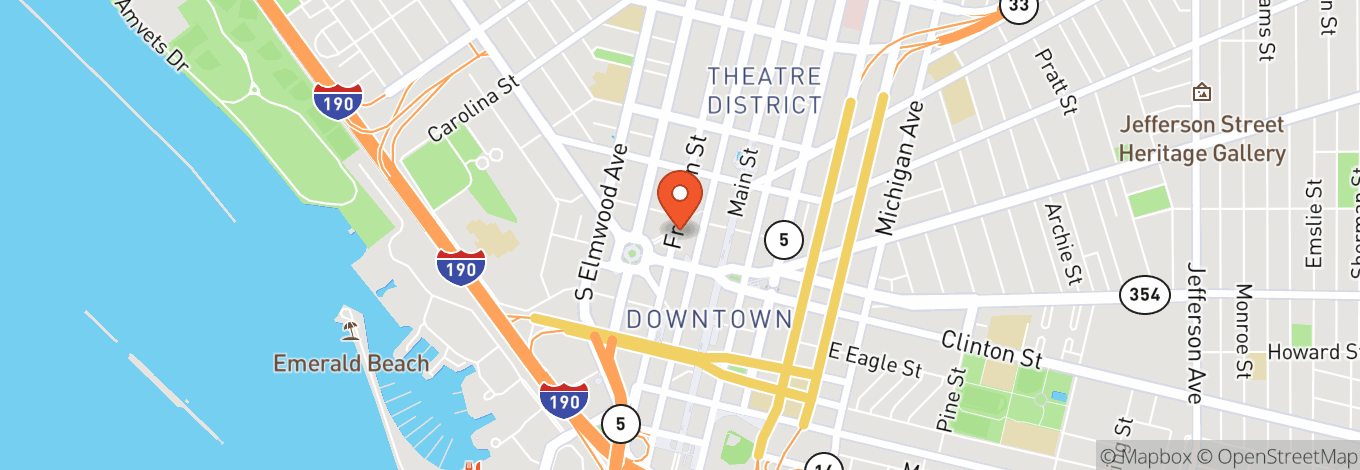 Map of Buffalo Convention Center