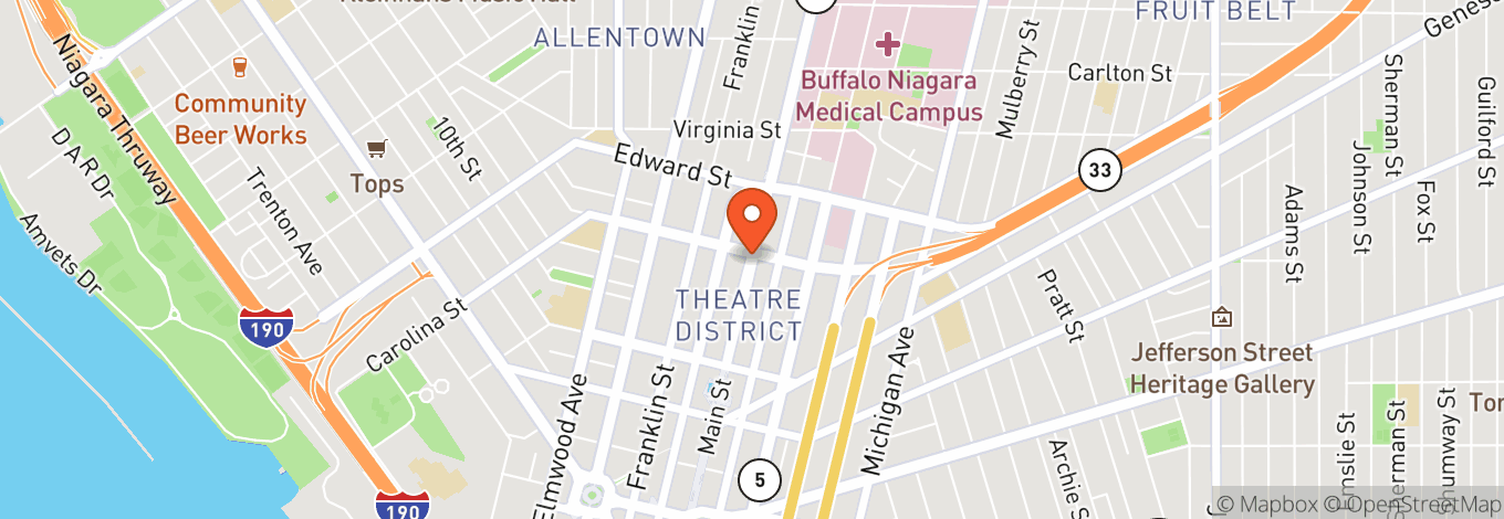 Map of Shea's 710 Theatre