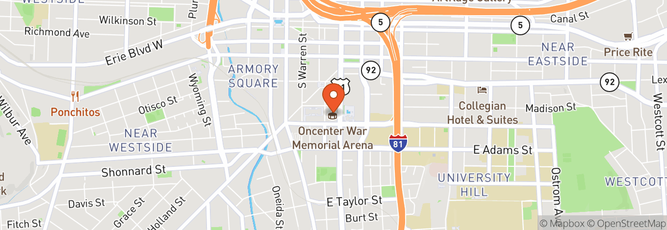 Map of The Oncenter Carrier Theater