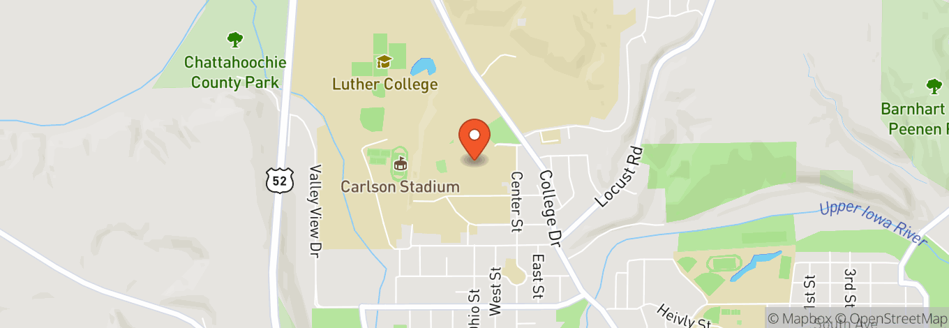 Map of Luther College - Library Lawn