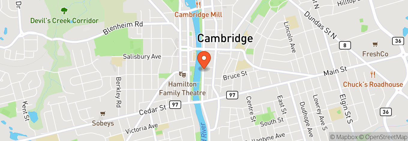 Map of Cambridge Community Players