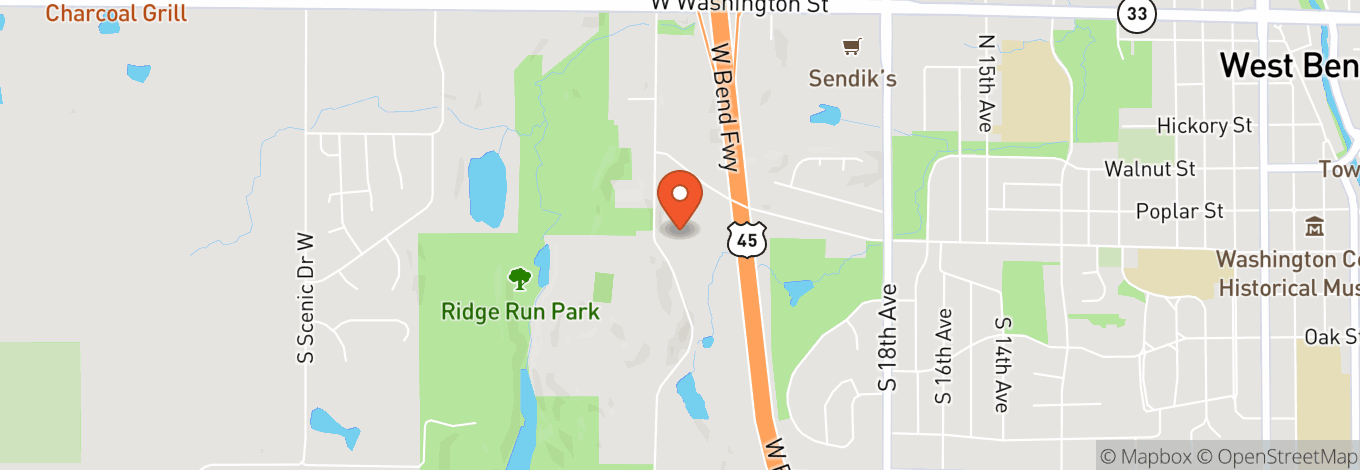 Map of UW-Milwaukee at Washington County