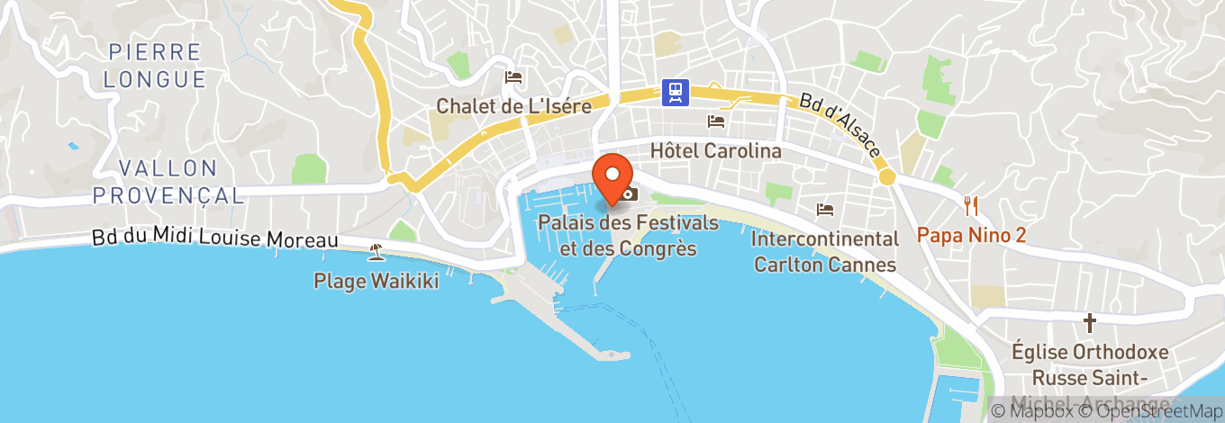 Map of Plage du Palais des Festivals