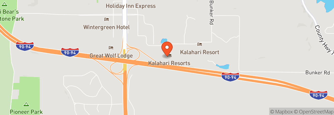 Map of Kalahari Resorts & Conventions - Wisconsin Dells