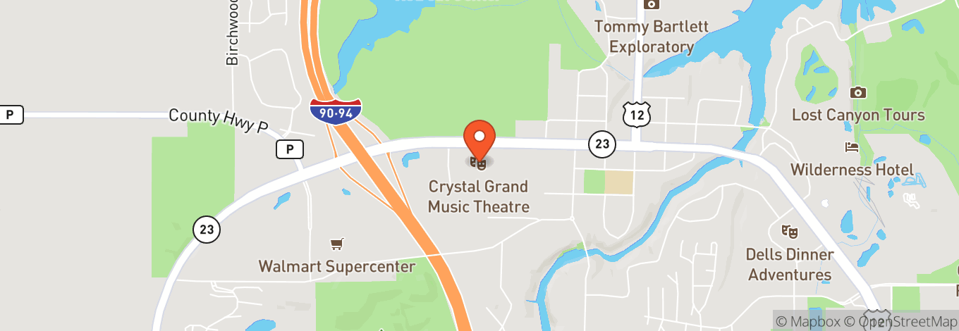 Map of Crystal Grand Music Theatre