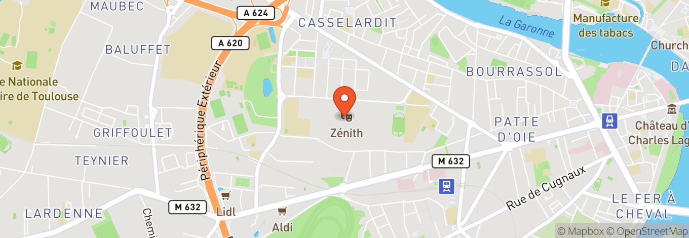 Map of Zénith Toulouse Métropole