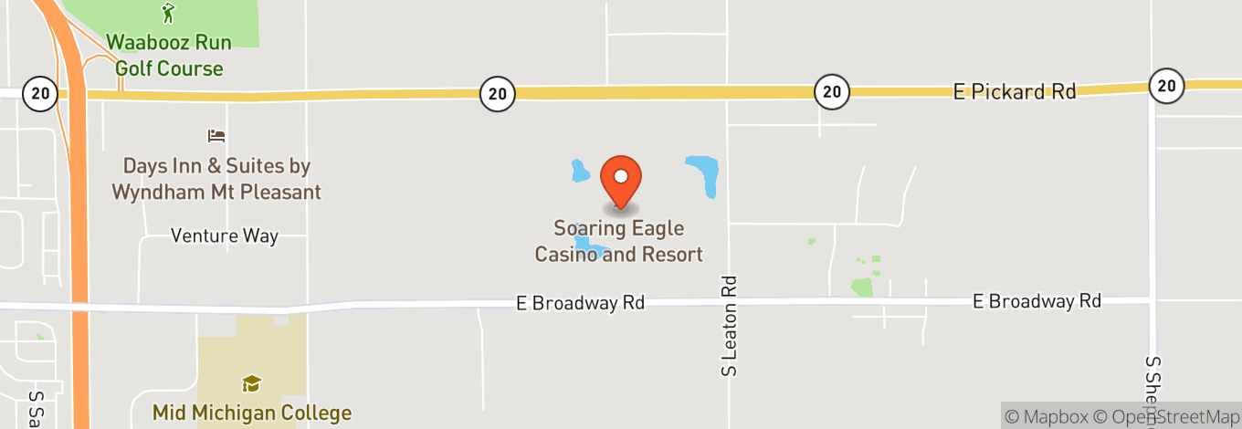 Map of Soaring Eagle Casino & Resort Hotel