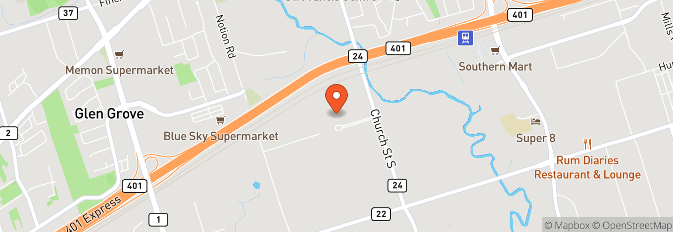 Map of The Arena at Pickering Casino Resort