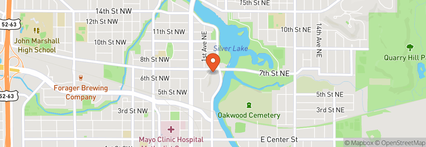 Map of Rochester Repertory Theatre