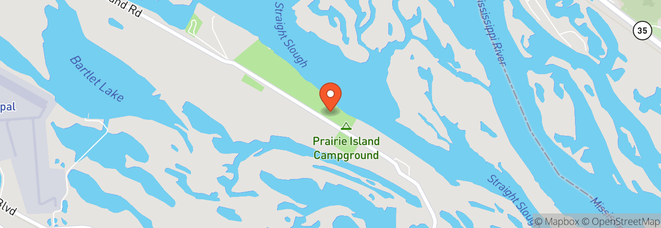 Map of Prairie Island Campground