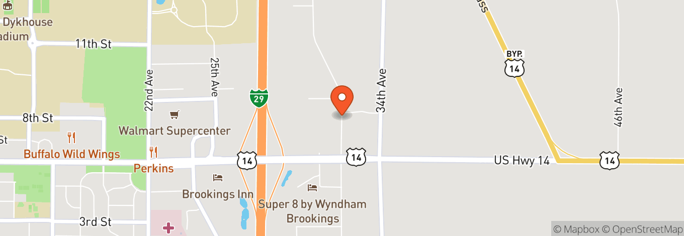 Map of Dacotah Bank Center