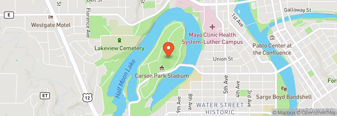 Map of Carson Park In Eau Claire