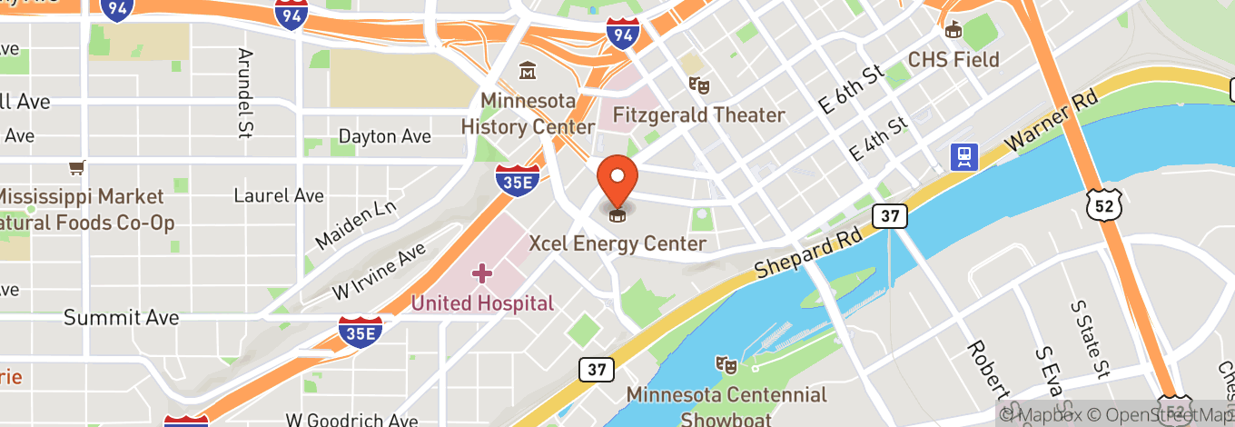 Map of Xcel Energy Center